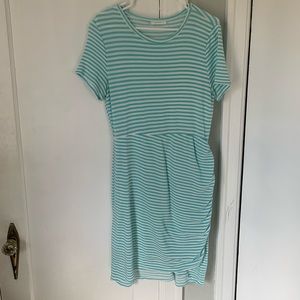 Striped maternity dress